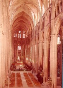 View of the nave by French School